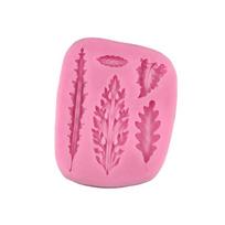Silicone Mold Tree Leaves Festival Holiday Hotel Dining Cafe Kitchen Jelly Chocolate Cake Muffin Baking Mould Tool pink