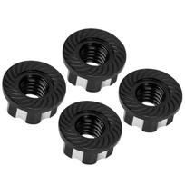 4pcs M4 Carving Hexagonal Nuts Aluminum Alloy Fit for HSP Sakura D3 D4 110 RC CarBlack juoda