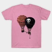 T Shirt Women Air Pirate Harajuku Print Kawaii Tshirt Summer Short Sleeve Female T-Shirt Top Tee S rožinė