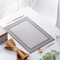 Japoniško stiliaus karščiui atsparus PVC stalo kilimėlis - Atsparus aliejui, vakarietiško/skandinaviško dizaino, skirtas lėkštėms ir dubenėliams 30x45cm gray