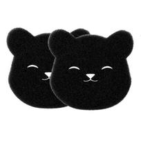 2Pcs Pet Hair Remover Laundry Reusable Lint Remover Sponge Cartoon Bear Shape Hair