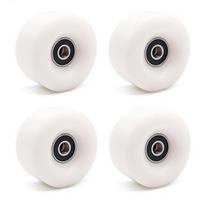Double-Row PU Roller Skates with Non-Flashing High-Elastic Wheels white