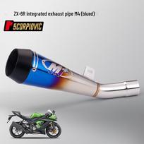 ZX6R nerūdijančio plieno išmetimo vamzdžio atnaujinimas: Integruota vidurinė ir galinė dalis (09-24 Modeliai) white