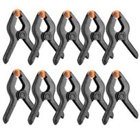 Pince à ressort en plastique VINGVO - 10 pièces 3 pouces A Type noir - Multifonctionnel pour le travail du bois juoda
