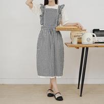 European & American Retro French-Style Ruffled Apron for Baking & Art - Large Size One Size 098M