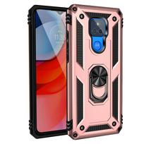 Magnetinis telefono laikiklis žiedas automobiliui Dėklas telefonui Motorola Moto G Play Power Stylus 2021 Dangtelis Moto G9 Play E7 Plus Power Funda Moto G Play 2021 rožinio aukso spalvos