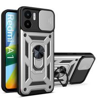 Skirtas Xiaomi Redmi A1 dėklui, smūgiams atsparus šarvinis telefono dėklas, skirtas Xiaomi Redmi A1+ A1 Plus 4G stovo laikikliui, magnetiniam automobilio žiedui, galinis dangtelis For Redmi A1