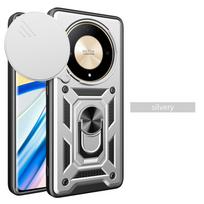 Camera protect case for Honor X8B X9B X7B X6A X5 + X7A X8A X8 X9 X7 X6 Honor 90 Lite 70 50 Armor Hybrid Metal Ring Cover Fundas For Honor 50 sidabras