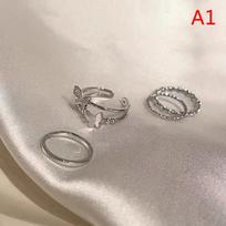 Butterfly Metal Punk Rings Set For Women Teen Jewelry Gifts 4pcs
