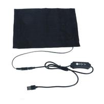 17x24cm Usb Heating Pad Three-speed Temperature Adjustment Heater Mat With Timing Function For Neck Waist Protection black