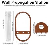 Test Tube Propagate Air Plant Cutting Holder Plant Propagation Station Wall Hanging Wooden Plant Terrarium for Hydroponics Home Office Decor Style 1 ruda