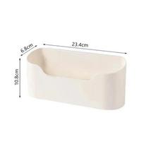 Kitchen Wall-mounted Adhesive Storage Rack Multifunctional Cabinet Door Storage Box Under Sink Drawer Shelf Bathroom Organizer white