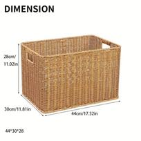 Rankų darbo rotango laikymo krepšys drabužiams, antklodėms, žaislams, knygoms ir kt. No beige