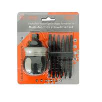 Multifunctional Ratchet Screwdriver Set: 13-in-1 Special-Shaped with 7-in-1 Cross & Flat Heads gray