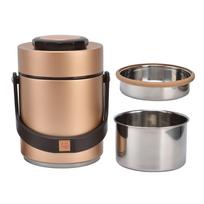 Vacuum Bento Lunch Box 304 Stainless Steel 3 Layer Portable Insulated Food Jar for Students Office L auksas
