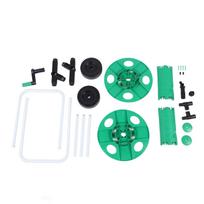 Water Hose Reel Cart Green PP Labor Saving with Wheels Hand Push Hose Storage Cart for Garden