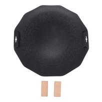 BBQ Pan Uniform Heating Good Thermal Insulation Anti Scald Non Stick Barbecue Plate for Party 40cm/15.7in black