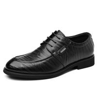 Wenzhou men's shoes 2024 Hong Kong style hand-scratched business dress leather shoes men's commuter office shoes trend 37