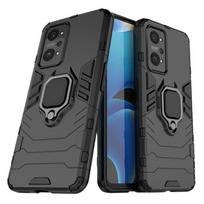 OPPO Realme GT Neo 2 3T Neo2 Neo3T galinis dangtelis telefono dėklas Atsparus smūgiams Šarvuotas Apsaugantis nuo kritimo Metalinis žiedas Laikiklis Magnetinis Apsauginis Coque CHINA&For Realme GT juoda