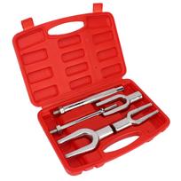 5pcs Ball Joint Separator Set Steel Tie Rod End Remover Pickle Fork Tool Kit with Box for Cars red