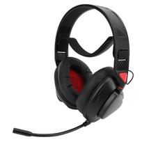 Wired Gaming Headset 2.4G Receiver Bluetooth 4 Modes Adjustable Headband Rotatable Lightweight raudona juoda spalva