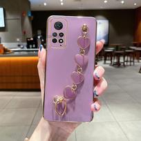Prabangi dengta meilės širdelės apyrankės grandinėlės dėklas Xiaomi Redmi Note 11 10 s Pro Plus 5G 2022, juostelės uždangalas Note11 11s Note10 10s redmi note 11