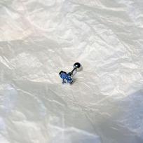 King Bomb Blue Zircon Spiral Ear Studs: Elegant, Versatile, Niche Design for Women. white