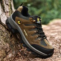 Men's Large Breathable Non-Slip Hiking and Cross-Country Running Shoes; Women's Travel and Wear-Resistant Outdoor Shoes. US 8.5 tamsiai žalia spalva