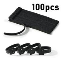 100pcs Releasable Cable Organizer Ties Mouse Earphones Wire Management Nylon Cable Ties Reusable Loop Hoop Tape Straps Tie