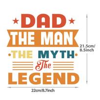 Dad Legend Iron On Transfer Heat Press Appliqued Parches Ropa Hoodies Diy Clothes Stickers T-Shirt Heat Transfer Printing red