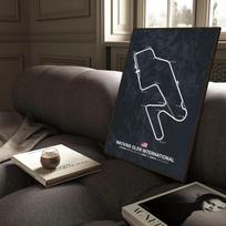 F1 Imola Monako Trasa Formulės Autosporto Lenktynių Plakatas Retro Kraft Popieriaus Lipdukas DIY Kambarys Baras Kavinė Lipdukai Sienų Tapyba 21cm×30cm NoFrame black