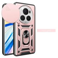 Kameros apsauginis dėklas Honor Magic 6 Pro 5 4 Lite Honor X9B X8B X6A X7A X8A X8 X9 X7 X6 Armor Hibridinis Metalinis Žiedas Apsauginis Fundas For Honor X8 4G rožinio aukso spalvos