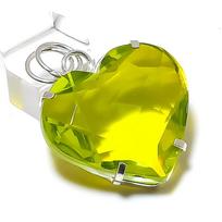 Peridoto brangakmenis Rankų darbo 925 prabos sidabro papuošalas Pakabukas 1,77  w4U86 yellow