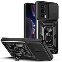 Shockproof Armor Case For Xiaomi Mi Poco F5 Pro 5G Car Holder Phone Cover For Mi Poco F5 5G Camera Lens Protection Fundas For Poco F5(5G) black