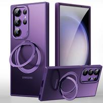 Magnetinis stovas telefono dėklas Samsung Galaxy S23 Ultra Plus + Smūgiams atsparus plonas dėklas su 360° besisukančia nematoma atrama Galaxy S23 Ultra
