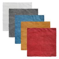 Yousheng 5Pcs Dish Rag Microfiber Scraping Cloth Stain-resistant Soft Absorbent Vertical Striped Cleaning Cloth Tableware 5pcs