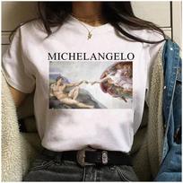 Hot Sale T shirt Women Van gogh Printed FeUnisex Unisex Tshirt Fashion Graphic T-Shirt Harajuku Korean Style Short Sleeves Clothes FeUnisex L