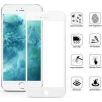 [Compatible Apple iPhone 8] White Edge Tempered Glass 100% Full Screen Protector Ultra Resistant Glass Film [Phonillico®] balta