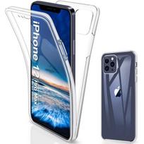 Case for Apple iPhone 12 PRO MAX (6.7  ) - Transparent Full Silicone 2 Parts Front Back Interlocking Phonillico® skaidri