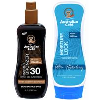 Australian Gold spray gel with bronzer SPF30 + moisture lock 237ml