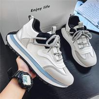 Hong Kong style men's shoes spring Forrest Gump non-slip running sports shoes youth high-end trendy brand dad shoes heightening white shoes 39