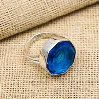 Blue Topaz Handmade Gemstone Ring, 925 Solid Sterling Silver Ring Antique Jewelry, Ring For Engagement Gift 4