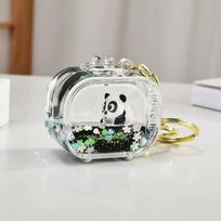 Cartoon Classic Oil-infused  Keychain Exquisite Liquid Quicksand Pendant Bag Pendant Car Accessories Keychain 5ml One Size juoda