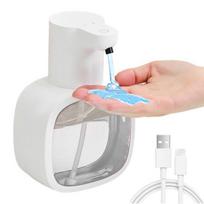 Automatinis indukcinis muilo dozatorius su 2 montavimo būdais, USB įkrovimu, 4 reguliuojamais lygiais A balta
