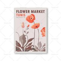 Vibrant Abstract Wall Art Colorful Flower Market HD Canvas Print for Living Room  Bedroom  Home Decor Poster 21cm×30cm NoFrame