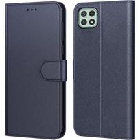 Case - BOOLING - for Samsung A22 5G - Navy Blue - Anti-Scratch - Card Holder - Flexible mėlyna