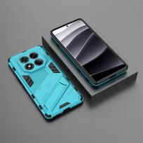 Punk laikiklis Telefono dėklas Xiaomi Redmi Note 14 4G Global Dėklas Smūgiams atsparus Redmi Note 14 Pro 4G Funda Galinis dangtelis For RedmiNote14Pro4G mėlyna