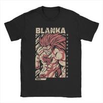 Men T-Shirt Blanka Streets Fighters Humor Cotton Tee Shirt Short Sleeve Game T Shirt Round Collar Clothing Summer S juoda