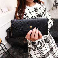 Women Fashion Thin Purse Long Clutch Wallet Faux Leather Handbag Card Holder MIT juoda