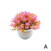Artificial Plant Pot Ornamental Photo Props Plastic Fake Grass Plants Potted Ornaments For Home Table Hotel Garden Decoration 12X11cm